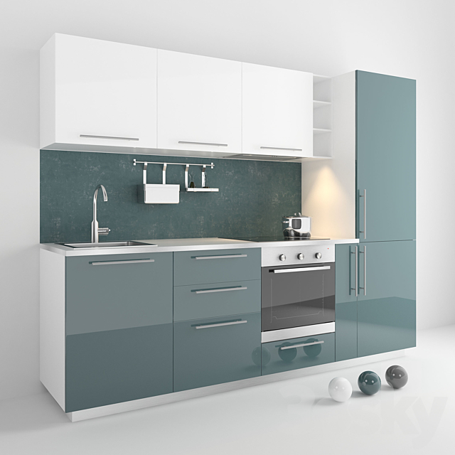 IKEA Metod complete Kitchen set – 3 colors 3DSMax File - thumbnail 1