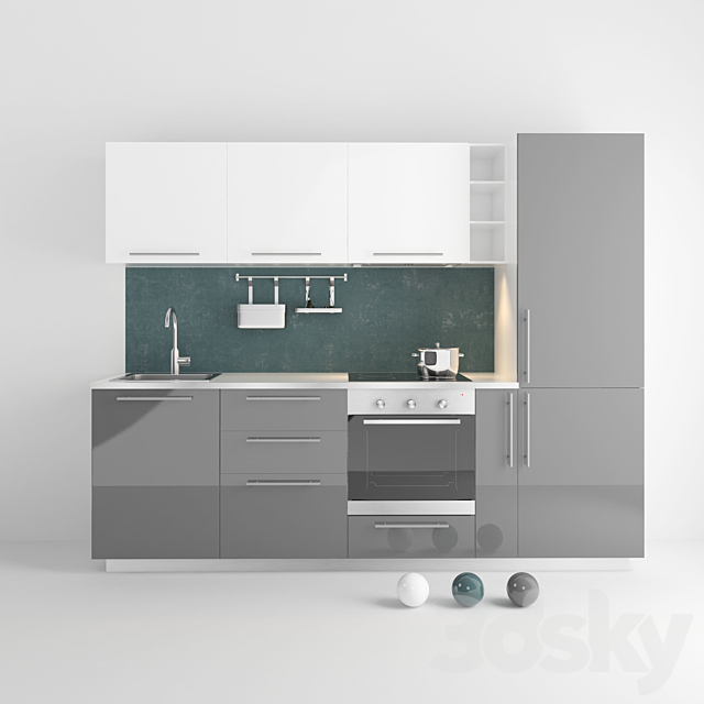 IKEA Metod complete Kitchen set – 3 colors 3DSMax File - thumbnail 2