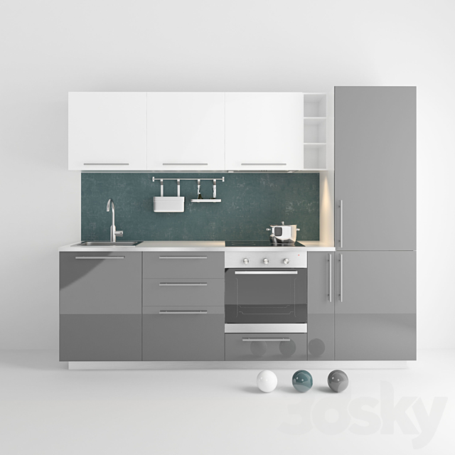 IKEA Metod complete Kitchen set - 3 colors 3d