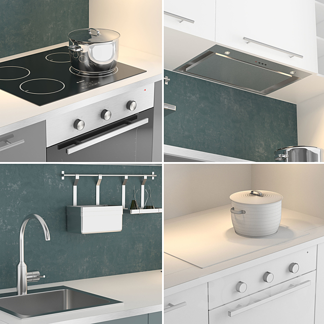 IKEA Metod complete Kitchen set – 3 colors 3DSMax File - thumbnail 3