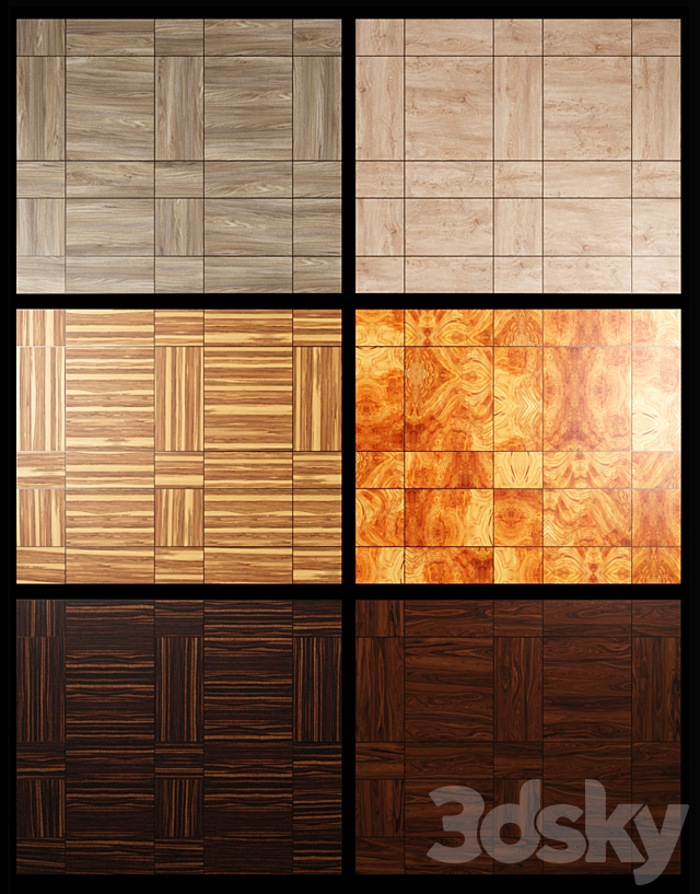Acoustic decorative panels 6 kinds. set 21 3DSMax File - thumbnail 3
