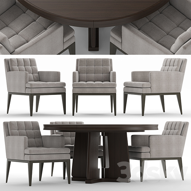 Table and chairs baker DINING CHAIR1 3DSMax File - thumbnail 1