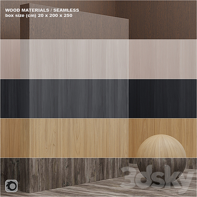 Material wood _ veneer (seamless) – set 10 3DSMax File - thumbnail 1