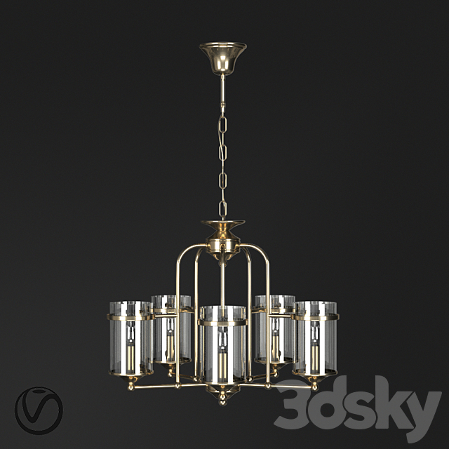 Chandelier with 5 lamps by Terandpet 3DSMax File - thumbnail 1