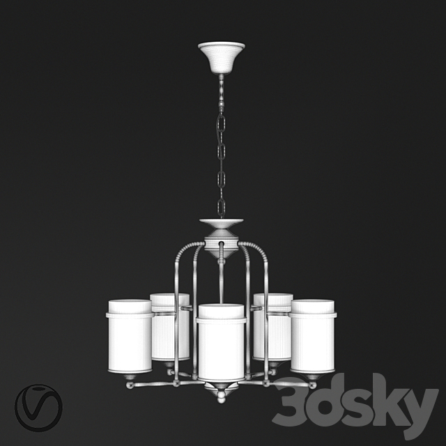 Chandelier with 5 lamps by Terandpet 3DSMax File - thumbnail 2