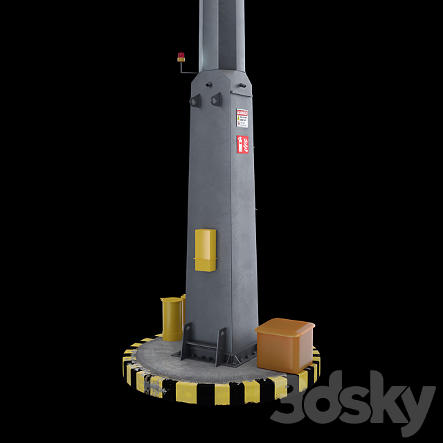 Lighting support with EWO floodlights 3d