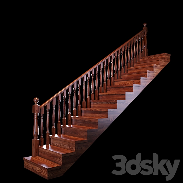 Stairs: Wooden 3DSMax File - thumbnail 2
