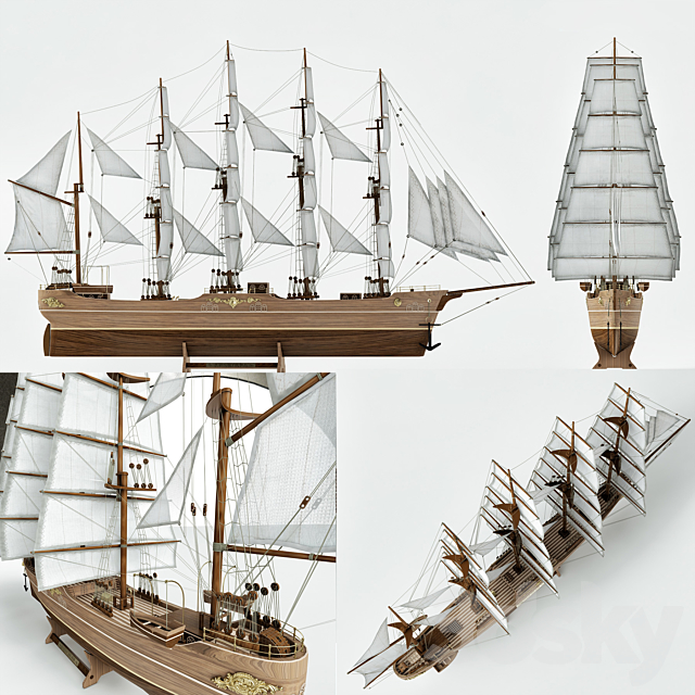 Sailboat model 3d