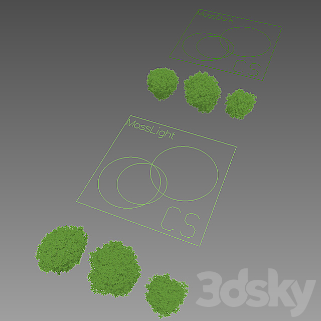 Wall from moss 3DSMax File - thumbnail 3