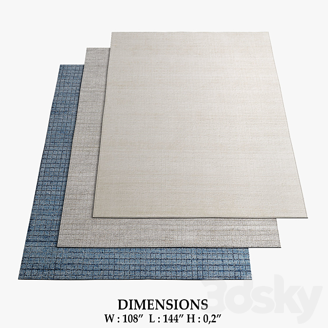 Restoration Hardware Rugs_82 Carpets 3D Models