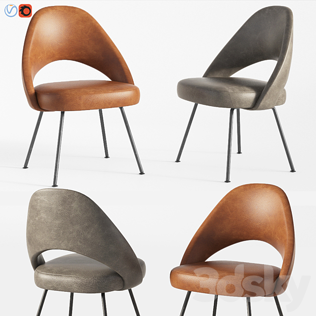 Saarinen Executive Armless Chair 3DSMax File - thumbnail 1