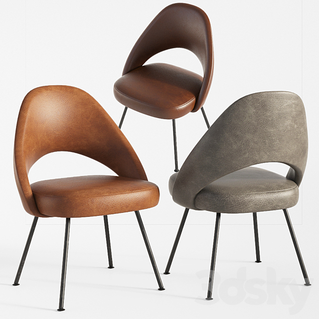 Saarinen Executive Armless Chair 3DSMax File - thumbnail 2