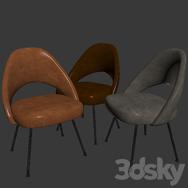 Saarinen Executive Armless Chair 3DSMax File - thumbnail 3