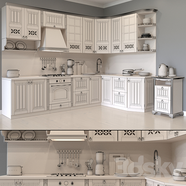 Kitchen Provence Amelie Lovely Home 3DSMax File - thumbnail 3