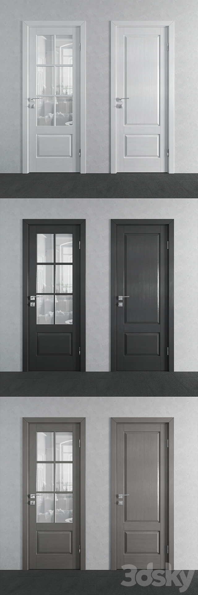 4 Profildoors Xn series interior doors 3d