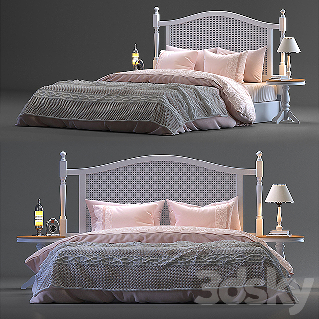 French Country Bed 3DSMax File - thumbnail 1