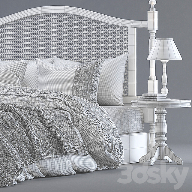 French Country Bed 3DSMax File - thumbnail 3