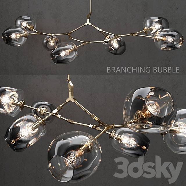 Branching bubble 7 lamps 3DSMax File - thumbnail 1