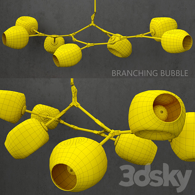 Branching bubble 7 lamps 3DSMax File - thumbnail 2