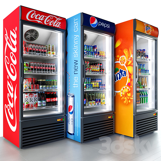 Refrigerator Coca-cola 3d