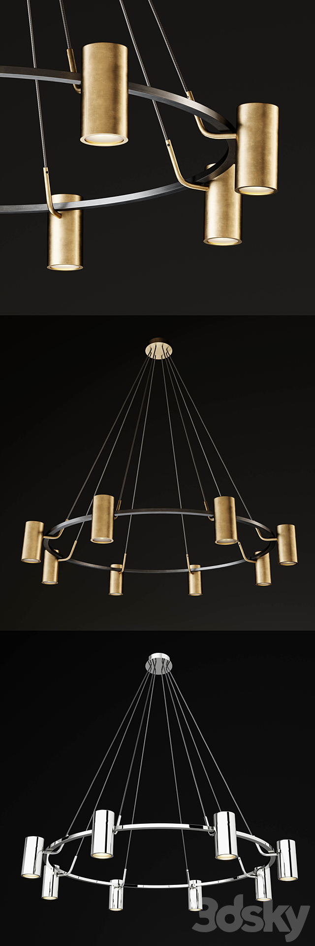 CHAMPEAUX ROUND CHANDELIER 3d