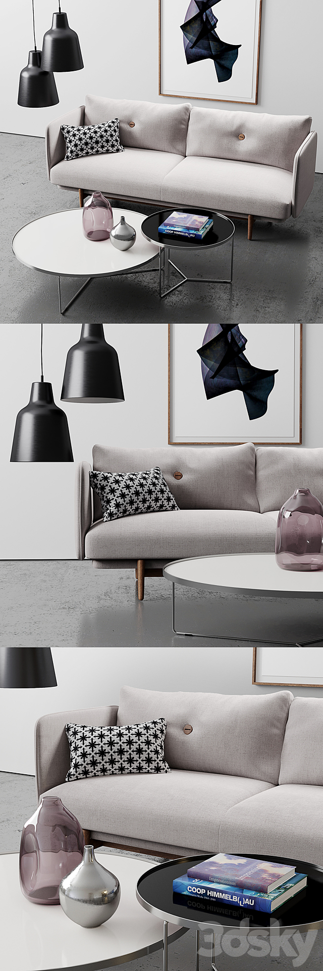 Industry West Weekend sofa set 3d