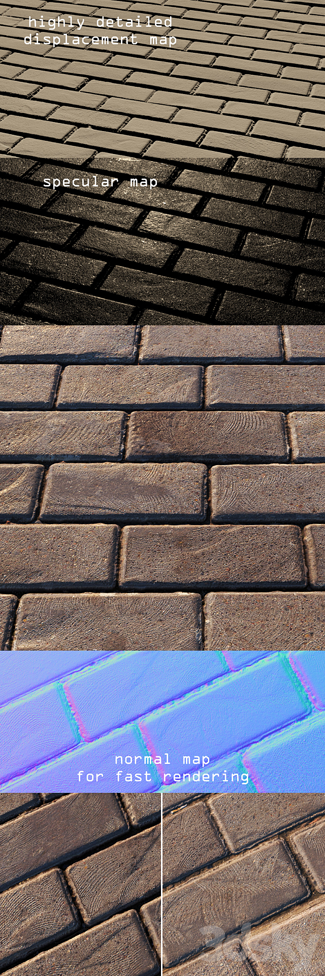 Material of paving slab 01 3d