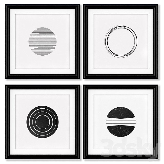A series of posters with geometric figures. Free Download
