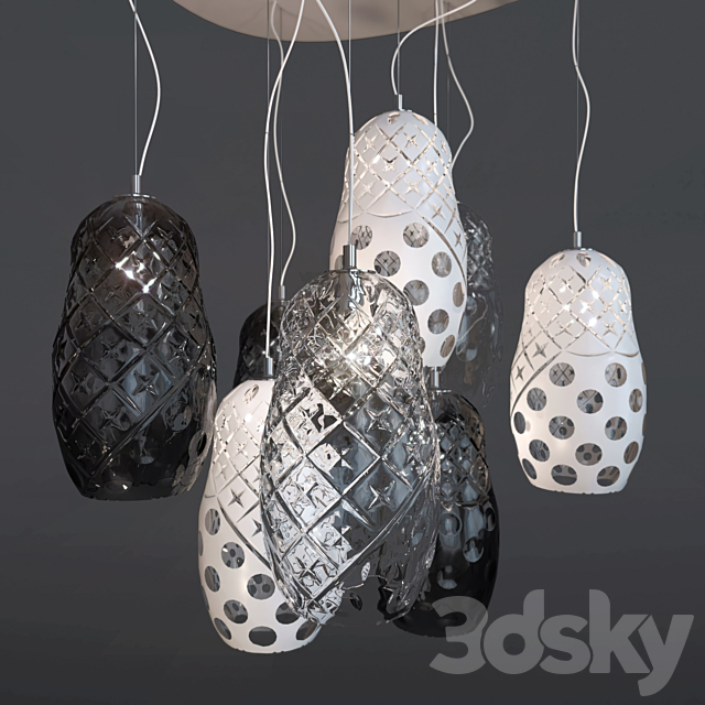 Hulotte Pendant Lights 3d