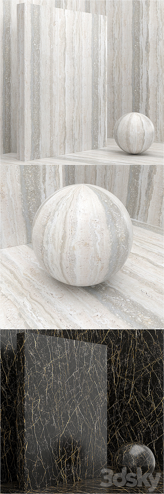 Material (seamless) – coating. marble. plaster set 43 3DSMax File - thumbnail 2