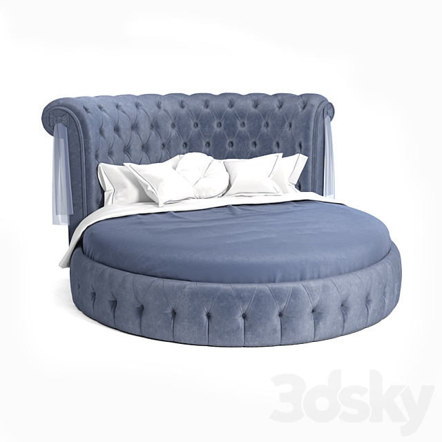 Round bed Ceppi – Soft Wall 3DSMax File - thumbnail 1