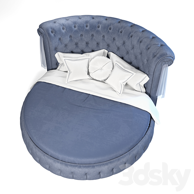 Round bed Ceppi – Soft Wall 3DSMax File - thumbnail 2