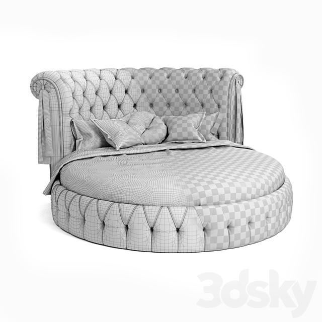 Round bed Ceppi – Soft Wall 3DSMax File - thumbnail 3