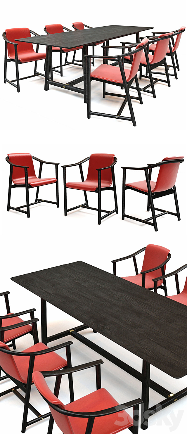 Mandarin_Dining_Set 3d