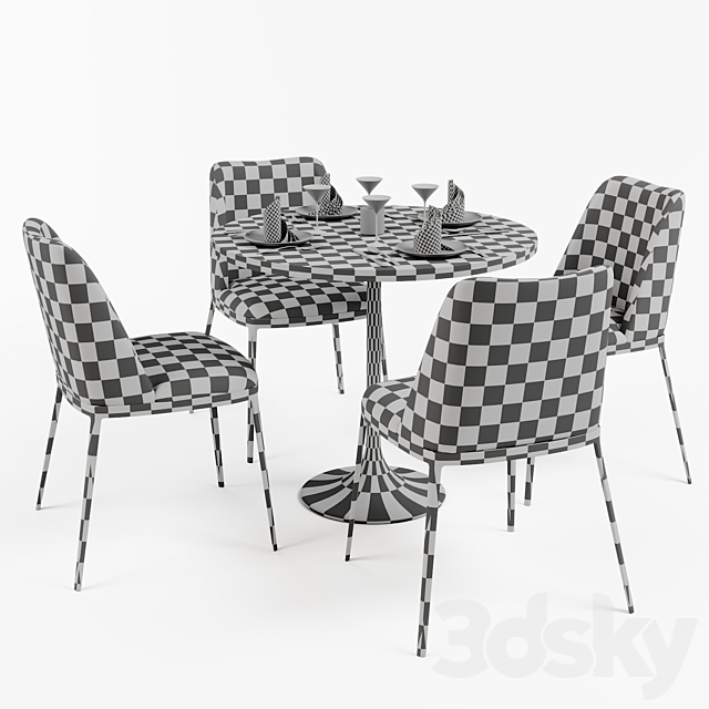 Table and Chair 2 3DSMax File - thumbnail 2