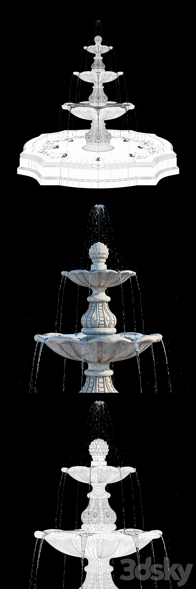 Classic Fountain 1 3d