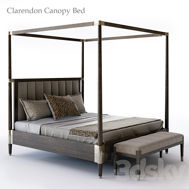 Bernhardt Clarendon Canopy Bed 3DSMax File - thumbnail 1