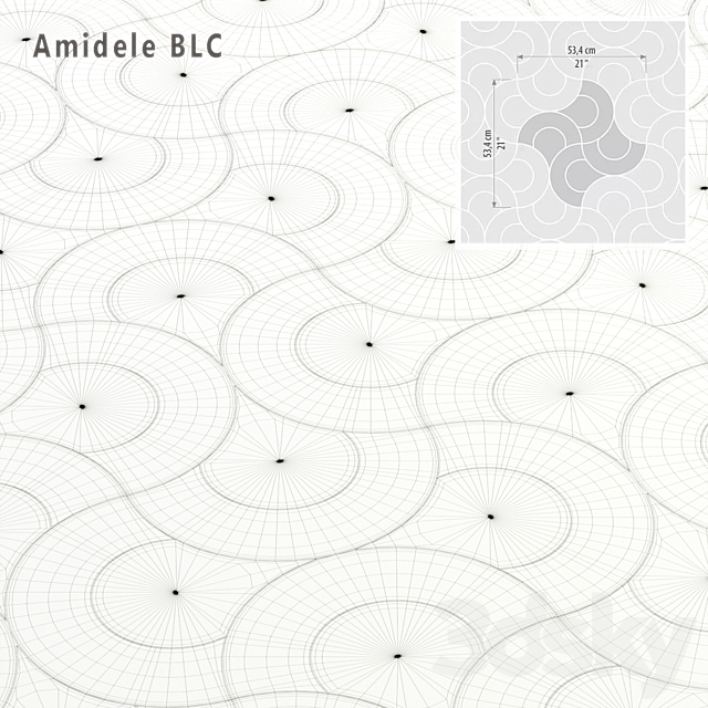 Tile Sicis SiciStone Amidele BLC 3d