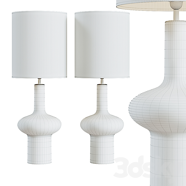 Grand Sculptural Studio Art Glass Buffet Lamp.2 3DSMax File - thumbnail 3