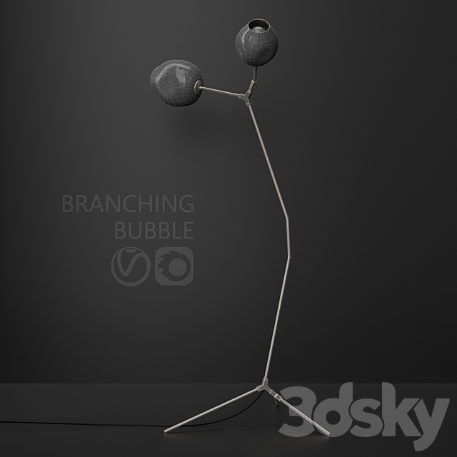 Branching Floor Lamp 3d