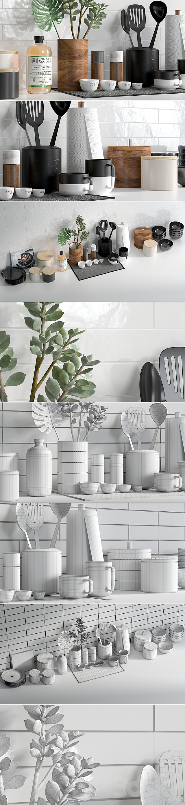 Kitchen accessories 2 3d