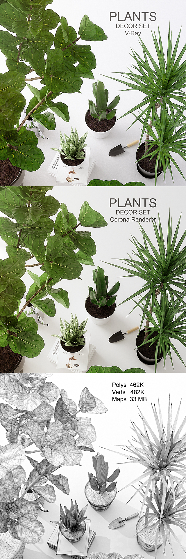 PLANTS SET (vray GGX. corona PBR) 3d