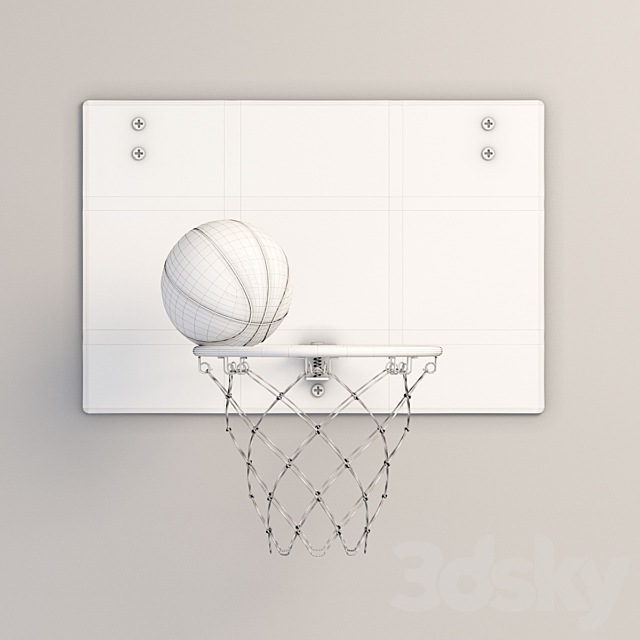 SPANST Basketball hoop and ball (IKEA) 3d