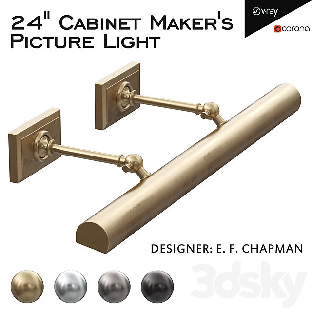 Cabinet Maker’s Picture Light 3DSMax File - thumbnail 1