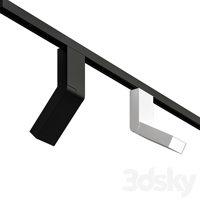 Led Track Light  Rectangular  Aluminum  Commercial 3DSMax File - thumbnail 1
