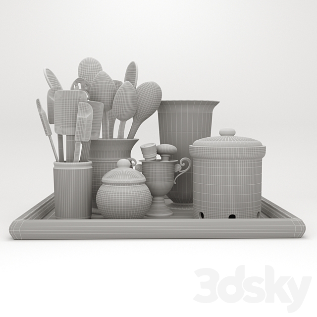 Decorative set for kitchen 3DSMax File - thumbnail 2