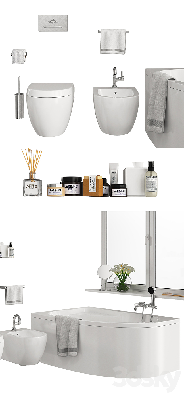 Bathroom Set 2 Part 2 3d