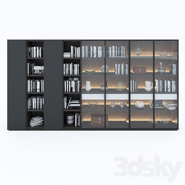 Bookshelf Poliform 04 3DSMax File - thumbnail 2