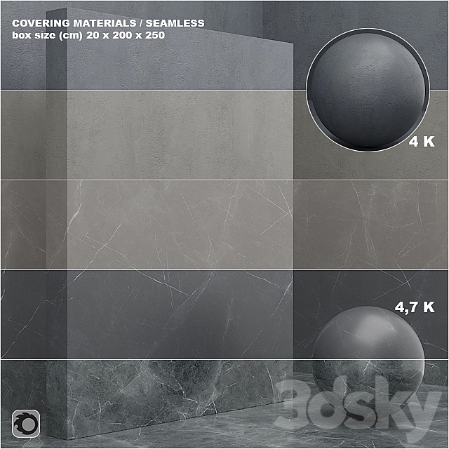 Material (seamless) – coating. marble. plaster – set 55 3DSMax File - thumbnail 1