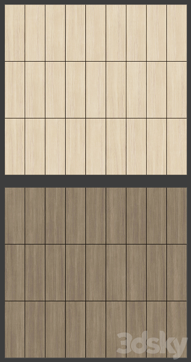 Acoustic decorative panels 4 kinds. set 017 3d